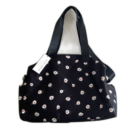 New Alice + Olivia Daisy Overnight Weekend Duffle Tote Bag Travel Medium Duffle - Picture 5 of 7